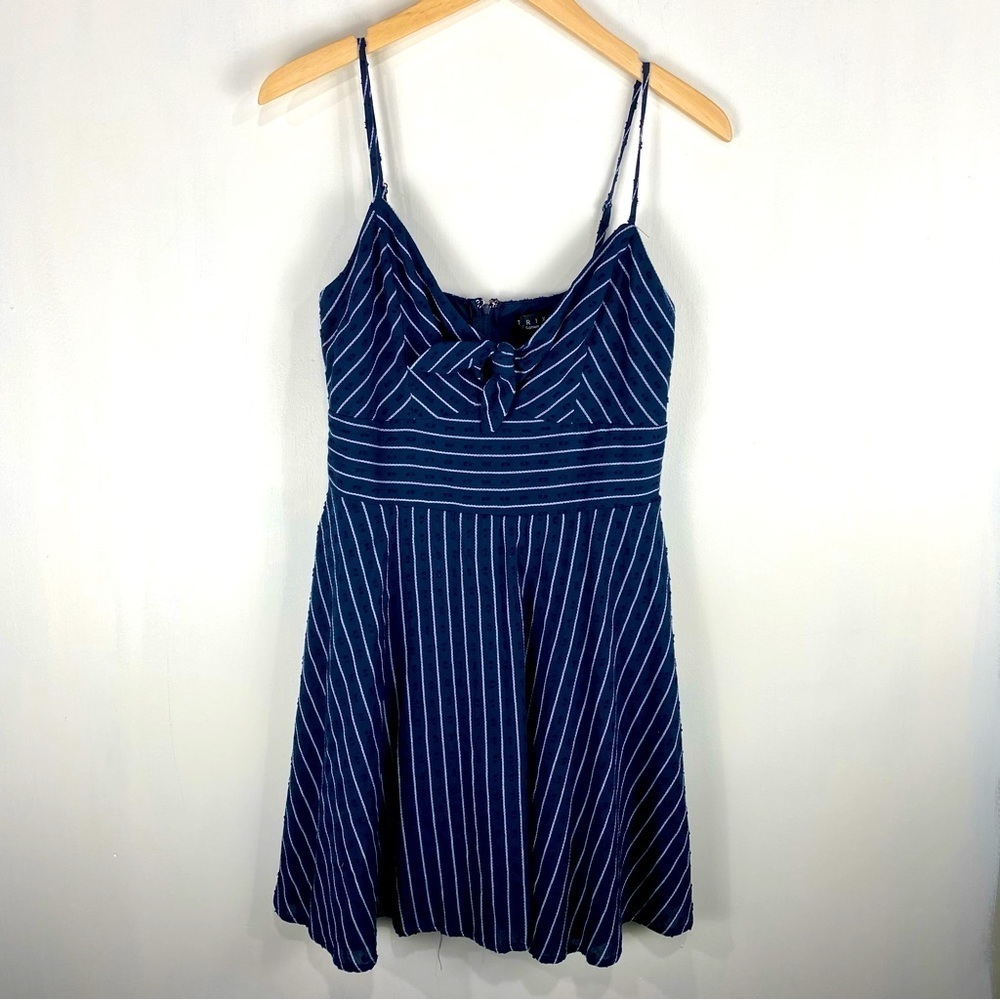 Trixxi Francesca's Striped Fit N Flare Flowy Sleeveless Mini Dress Large (NWT)